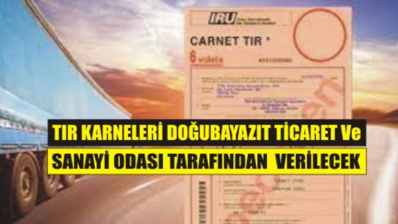 TIR Karneleri artık DTSO'dan alınacak