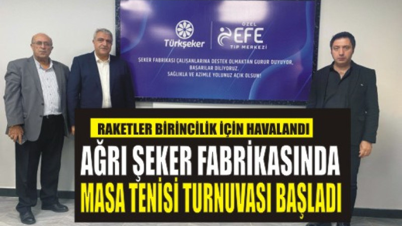 ŞEKER FABRİKASINDA MASA TENİSİ TURNUVASI BAŞLADI