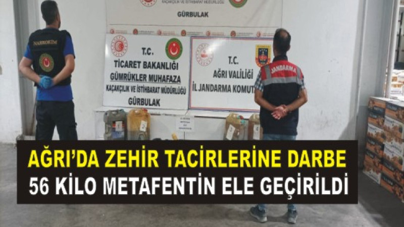 Ağrı’da Zehir Tacirlerine Darbe: 56 Kilo Sıvı Metamfetamin Ele Geçirildi