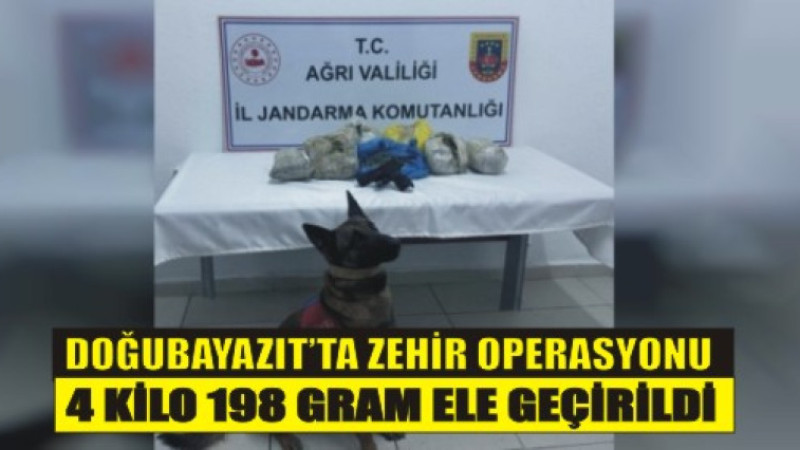 Doğubayazıt’ta 4 Kilo 198 Gram Uyuşturucu Ele Geçirildi