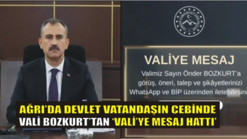 Vali Bozkurt’tan Bir İlk: Vatandaş Artık Doğrudan Valisine Ulaşacak