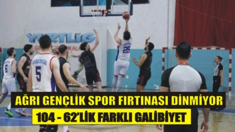Ağrı Gençlik Spor Fırtınası Dinmiyor! 104-62’lik Farklı Galibiyet