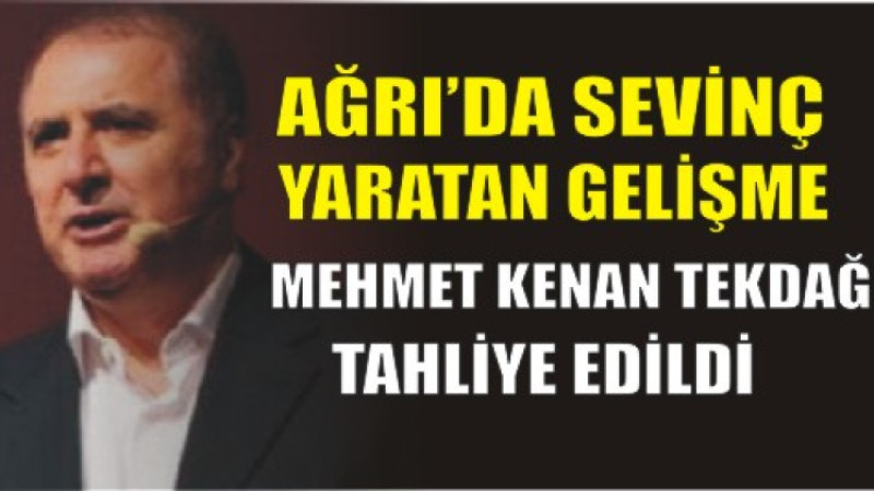 Mehmet Kenan Tekdağ Tahliye Edildi