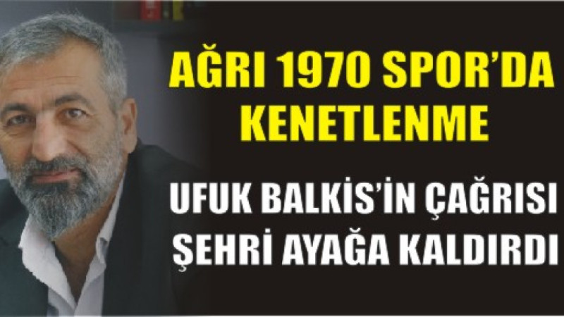*Ağrı 1970 Spor’da Kenetlenme: Başkan Ufuk Balkis’in Çağrısı Şehri Ayağa Kaldırdı*