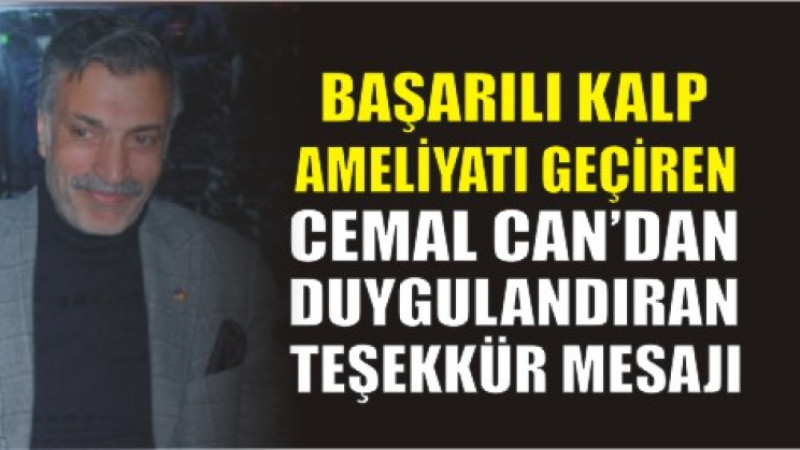 Başkan Cemal Can'dan Teşekkür Mesajı: 