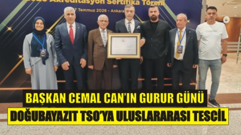 Doğubayazıt TSO, Türkiye'nin Akredite Odaları Arasındaki Yerini Aldı