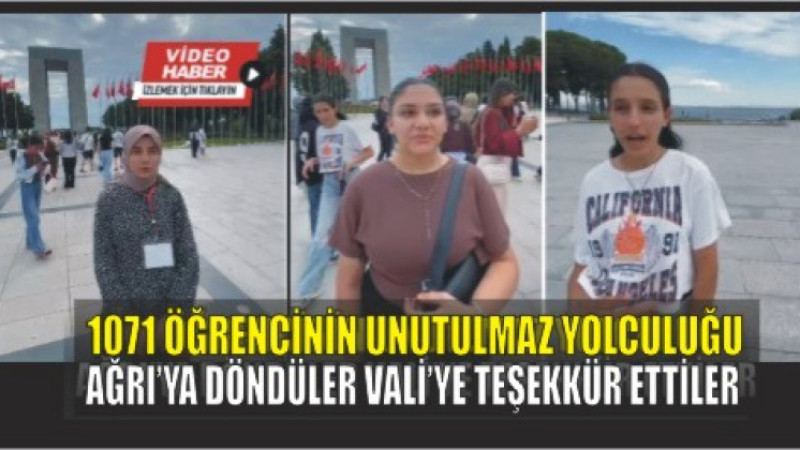 1071 Öğrencinin Hayali Gerçek Oldu! Ağrı’ya Döner Dönmez Teşekkür Ettiler