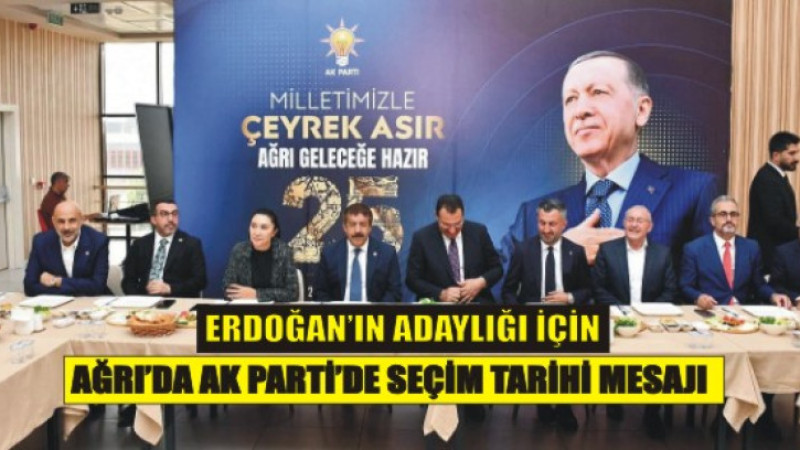 Ali İhsan yavuz, Ağrı'da seçim tarihini verdi